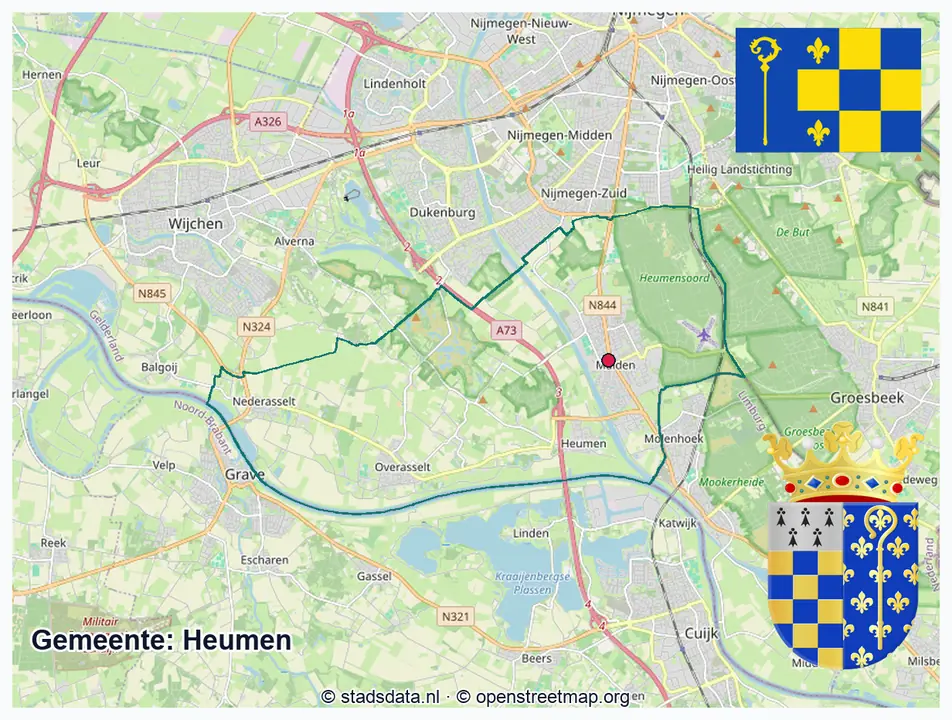 Schematische gemeentegrens Heumen